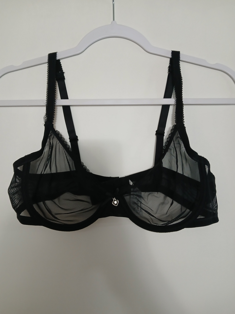 Sheer Black Underwire Mesh Bra - Elegant Support